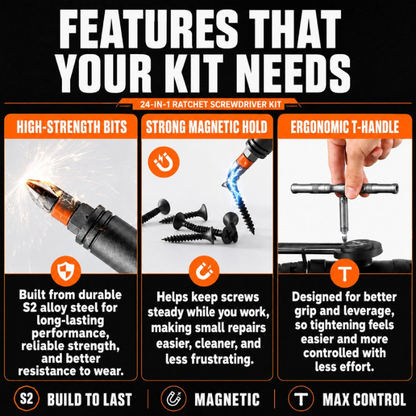24in1 T-Drive Multipurpose Tool Set