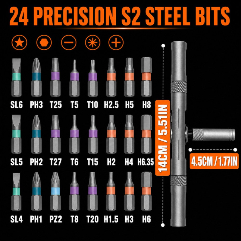 24in1 T-Drive Multipurpose Tool Set