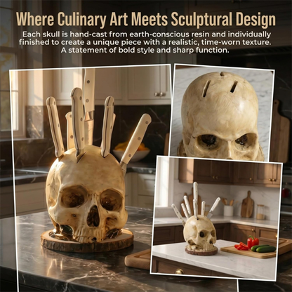 Bonehold Skull Knife Block