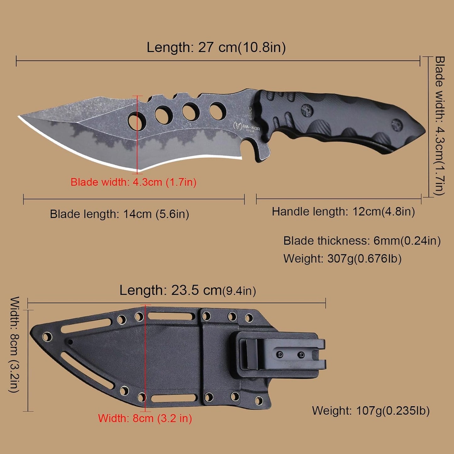 Skeleton Curve Knife